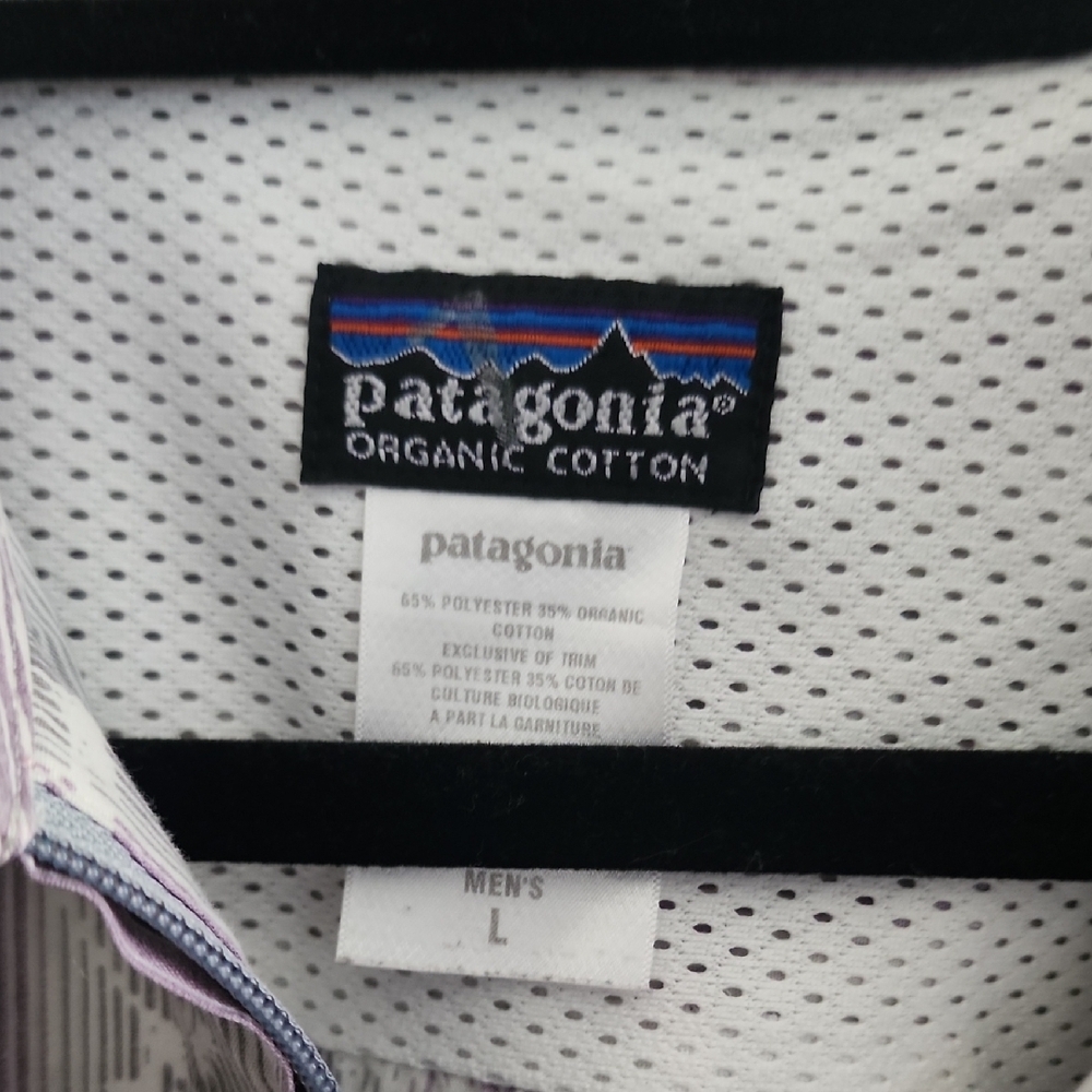 Patagonia Men’s Full Zipper Shirt Floral Stripe Lightweight Long Sleeve - Picture 3 of 6